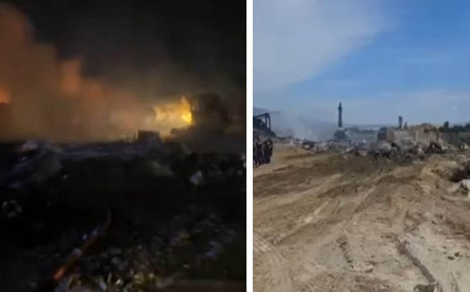 ВИДЕА од вчера и денес: Пожарот во Трубарево е изгаснат, нема активно горење