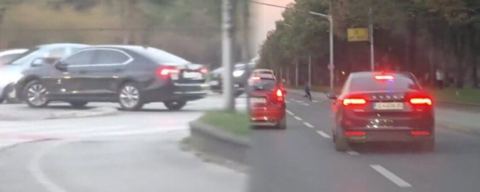 Санкционирано лицето кое со службено возило помина на две полни линии и користеше флешери