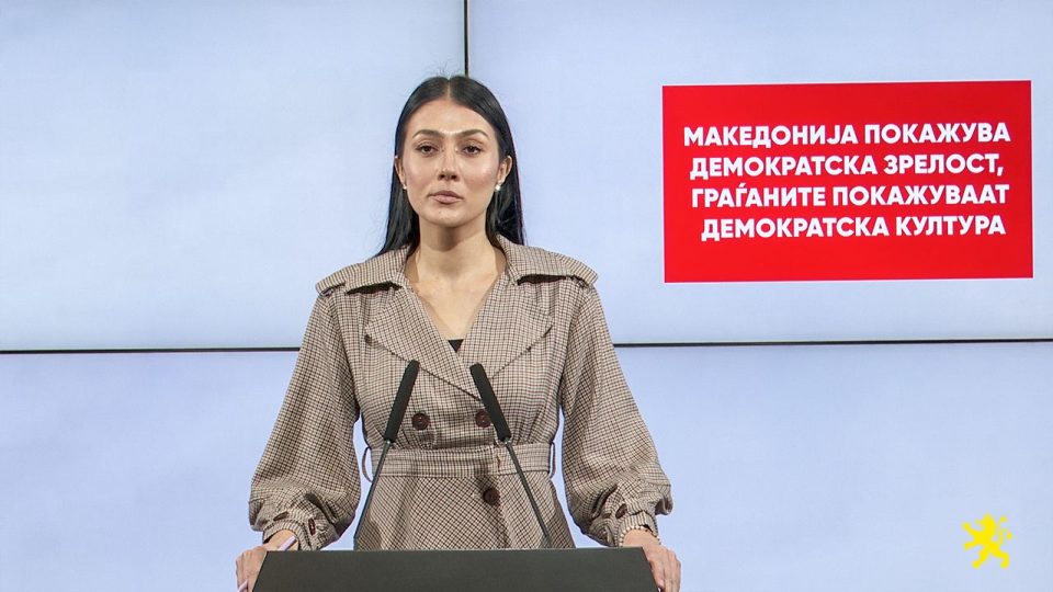 Андоновска: Македонија покажува демократска зрелост, граѓаните покажуваат демократска култура