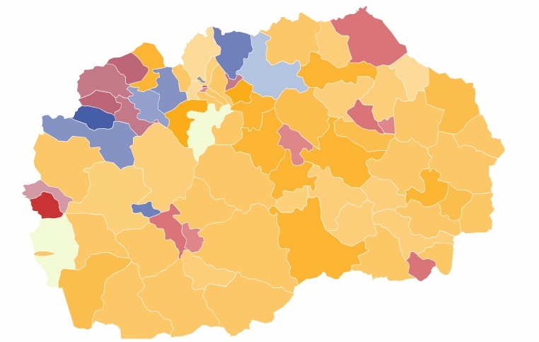 ДИК: ВМРО-ДПМНЕ води во 55 општини, СДСМ во 7