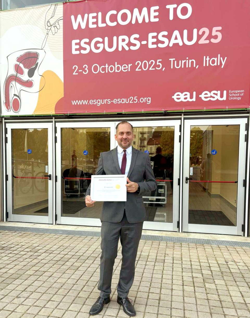 Д-р Огнен Ивановски освои престижна награда за значаен придонес во областа реконструктивна урологија