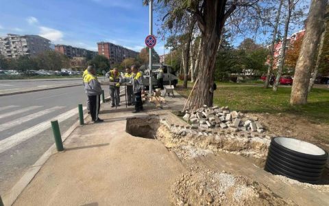 Подготвителни активности за втора фаза градежни работи за семафоризација на крстосницата на улица „Васко Карангелевски”