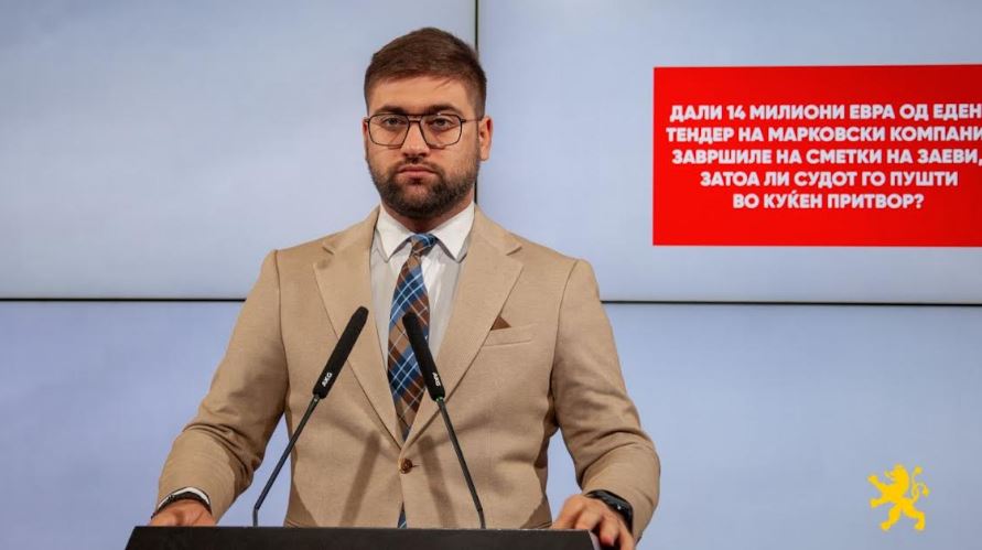 Манасиевски: Дали 14 милиони евра од еден тендер на Марковски компани завршиле на сметки на Заеви, затоа ли судот го пушти во куќен притвор?