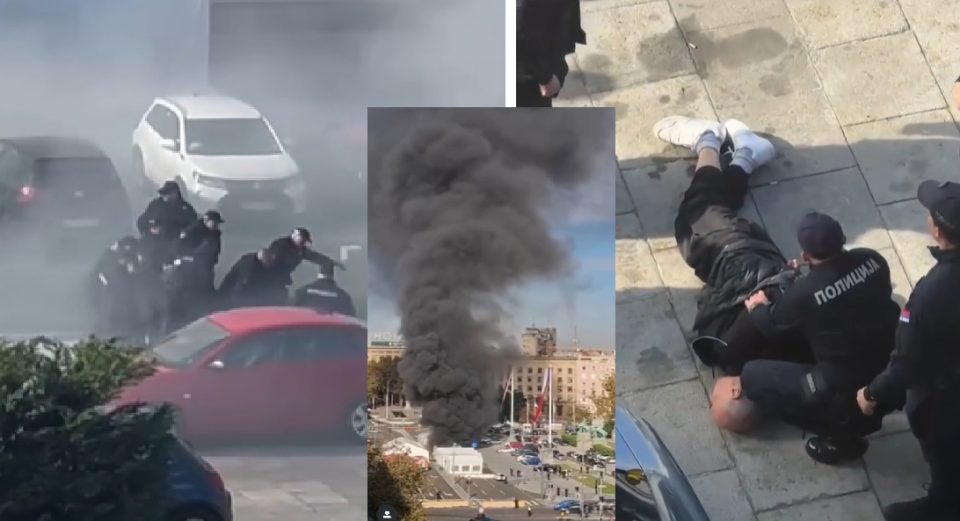 ВИДЕО: СНИМКИ ОД ПУКАЊЕТО ВО БЕЛГРАД, НА НАПАЃАЧОТ МУ СМЕТАЛЕ ШАТОРИТЕ? Ова е терористички напад, рече Вучиќ во вонредно обраќање