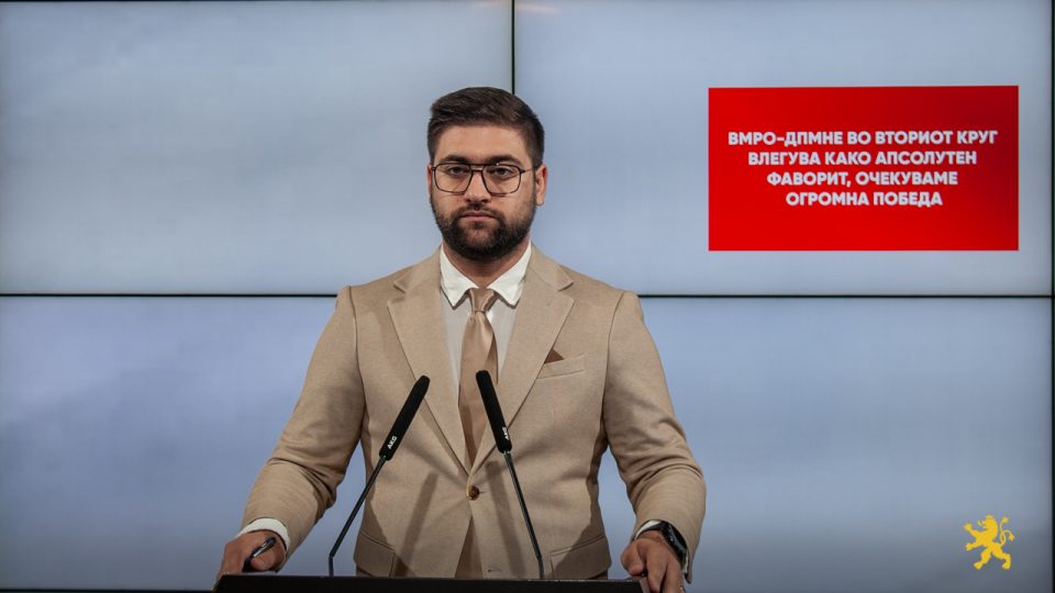 Манасиевски: ВМРО-ДПМНЕ во вториот круг влегува како апсолутен фаворит