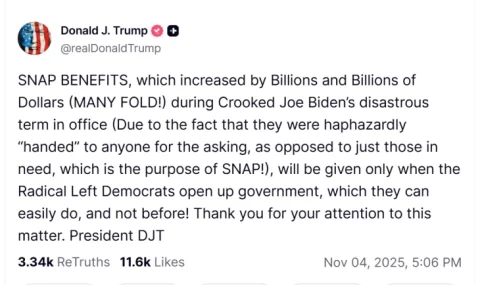 Трамп: Помошта за сиромашните ќе биде исплатена откако ќе заврши блокадата на федералната влада