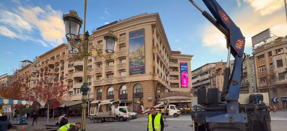 Ѓорѓиевски: Се чисти кејот на Вардар, се поставуваат украсни канделабри на плоштадот „Македонија“