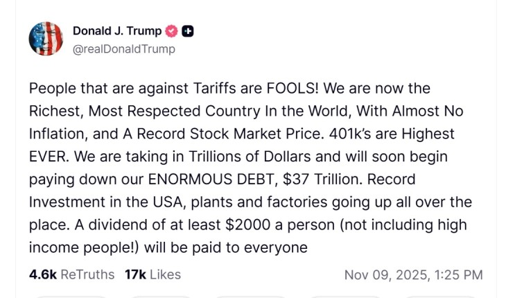 Трамп сака да им исплати по 2.000 долари на сите американски граѓани