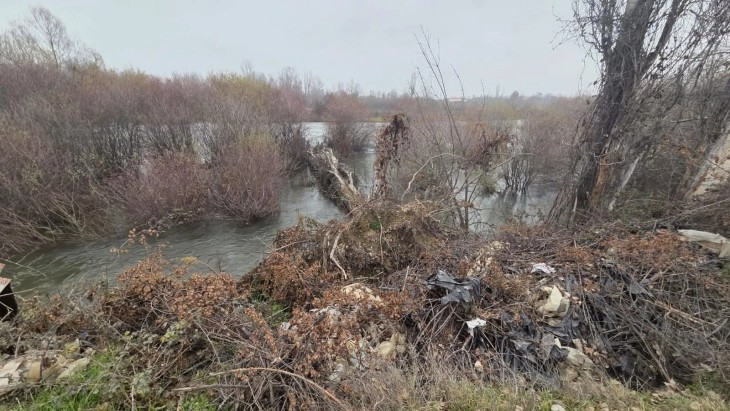 Изместување на коритото на Црна Река, загрозен локалниот пат кон село Трстеник