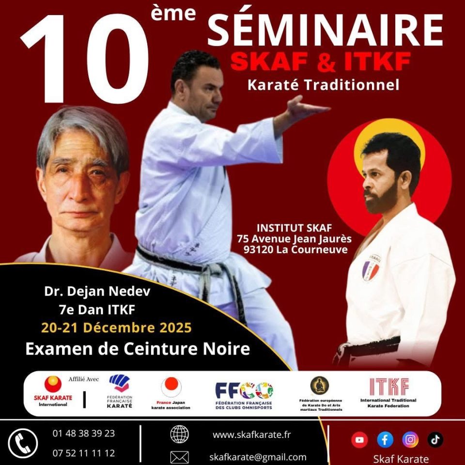 Дејан Недев ќе одржи ИТКФ карате семинар во Париз