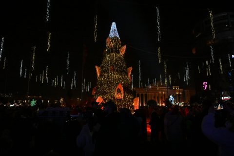 СКОПЈЕ БЛЕСНА ВО НОВОГОДИШЕН СЈАЈ (ФОТО)