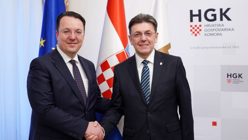 Николоски на средба со Лука Буриловиќ, претседател на Стопанската Комора на Хрватска