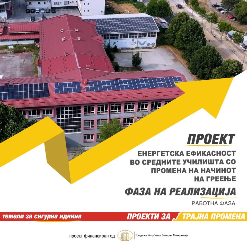 Мицкоски: Проект „Енергетска ефикасност во средните училишта со промена на начинот на греење“ во Кичево за поквалитетни услови за настава