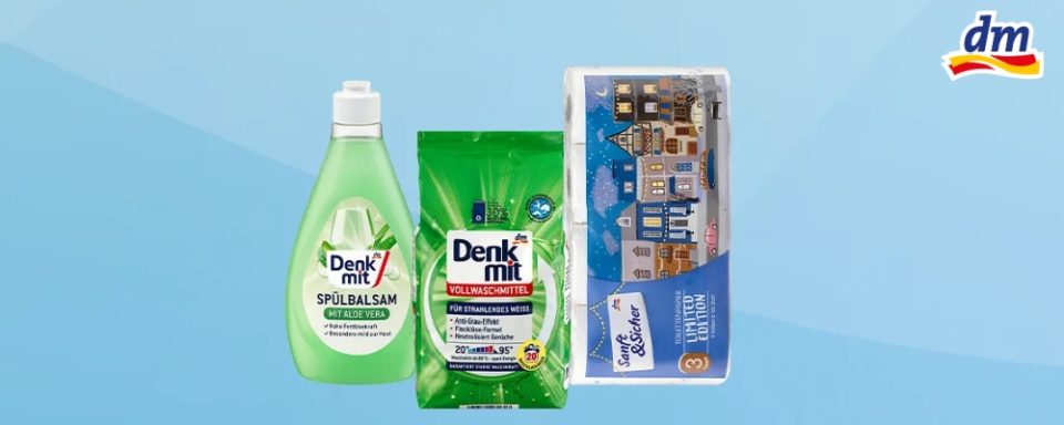 Конечно ги пронајдовме секогаш поволните производи од dm кои го прават чистењето полесно!