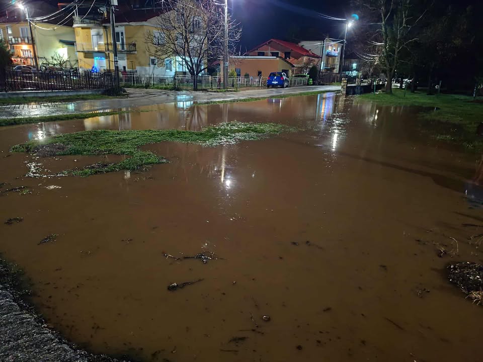 Поплавени улици во Битола, мобилизирани јавните претпријатија