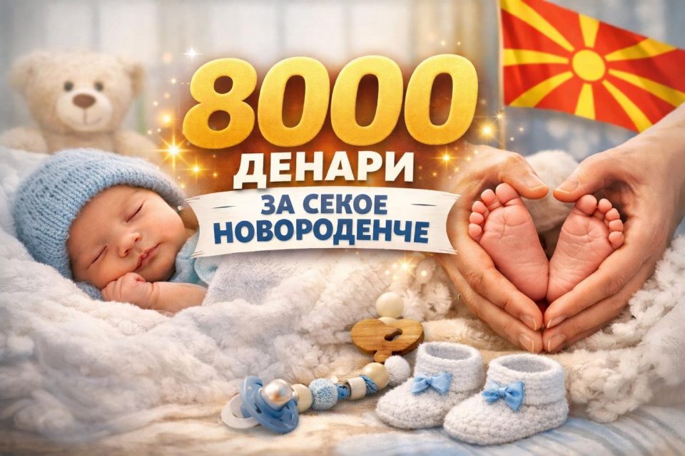По 8.000 денари за секое новороденче во Гази Баба