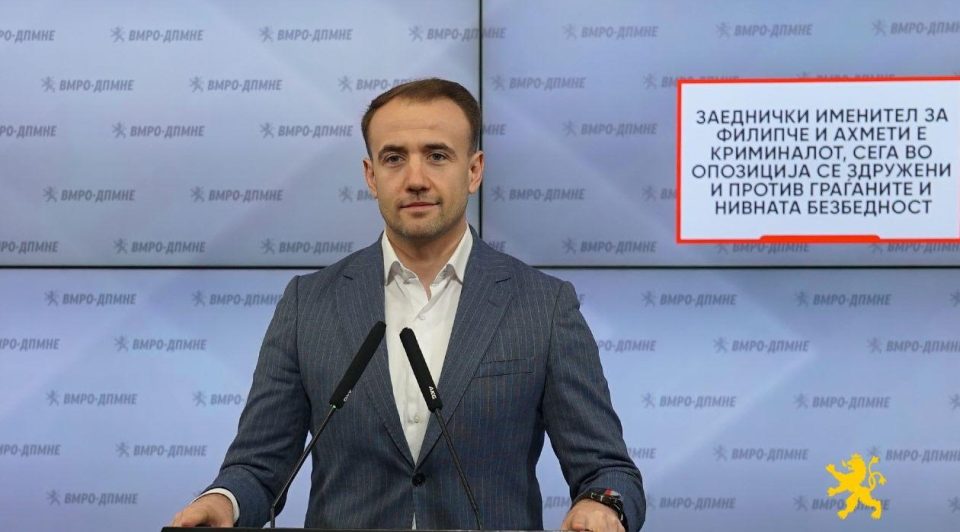 Стојаноски: Заеднички именител за Филипче и Ахмети е криминалот, сега во опозиција се здружени и против граѓаните и нивната безбедност