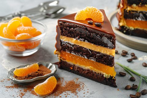 Чоколадна торта со мандарини