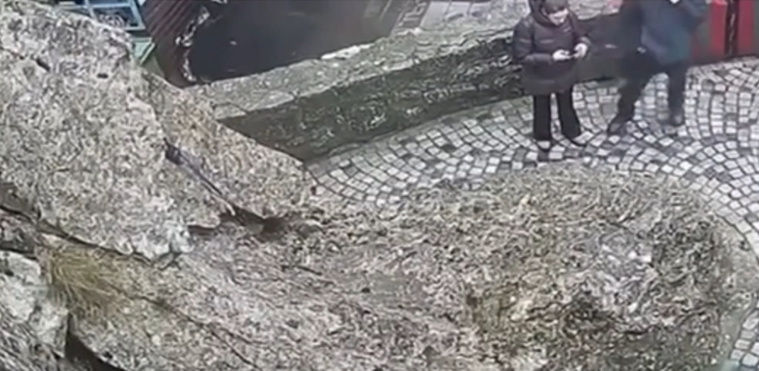 Одрон на карпа на пешачка патека во Кањон Матка (ВИДЕО)