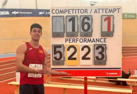 Атлетичарот Стефановски со рекорд во седмобој во сала