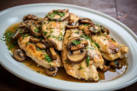 Омилена опција за ручек или вечера: Подгответе пилешко во сос од печурки
