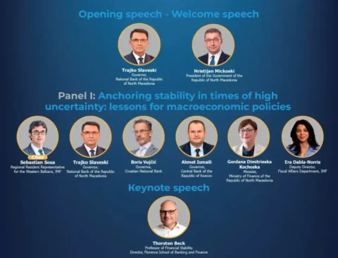 Конференција „Централното банкарство во услови на постојани светски промени: поттикнување стабилност, иновации и издржливост“ (во живо)