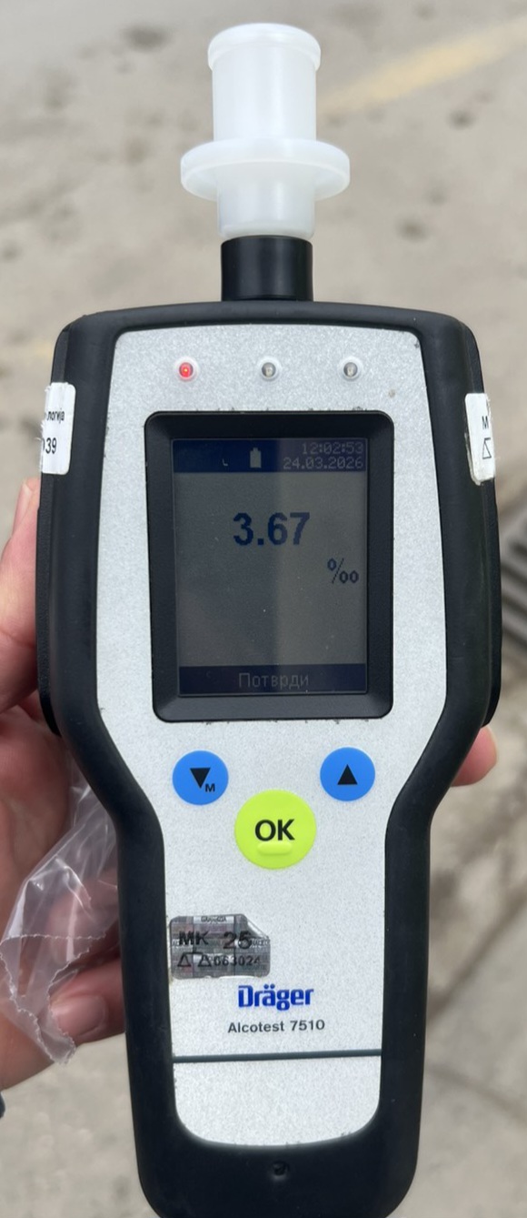 ФОТО: Пијан возач фатен со 3,67 промили алкохол во крвта