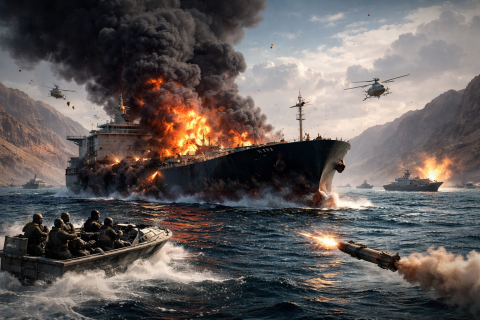 Трет брод нападнат во Ормуски Теснец