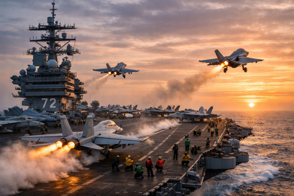 САД ДЕМАНТИРААТ ДЕКА НОСАЧОТ „АБРАХАМ ЛИНКОЛН“ Е ОНЕСПОСОБЕН Иран тврдеше дека е надвор од функција