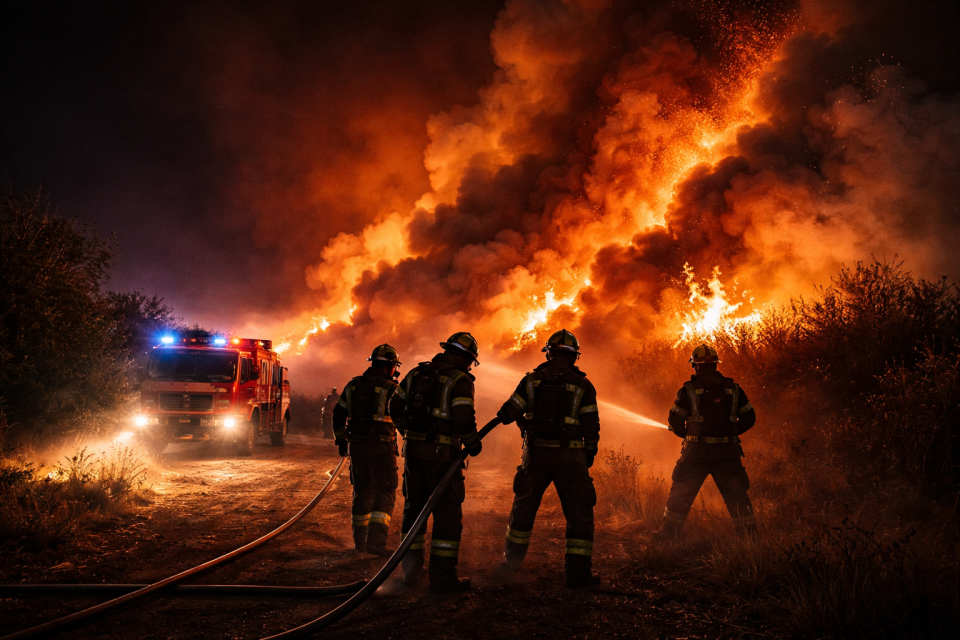 Пожар во близина на Солун – затворен автопат кон Атина и во двата правци