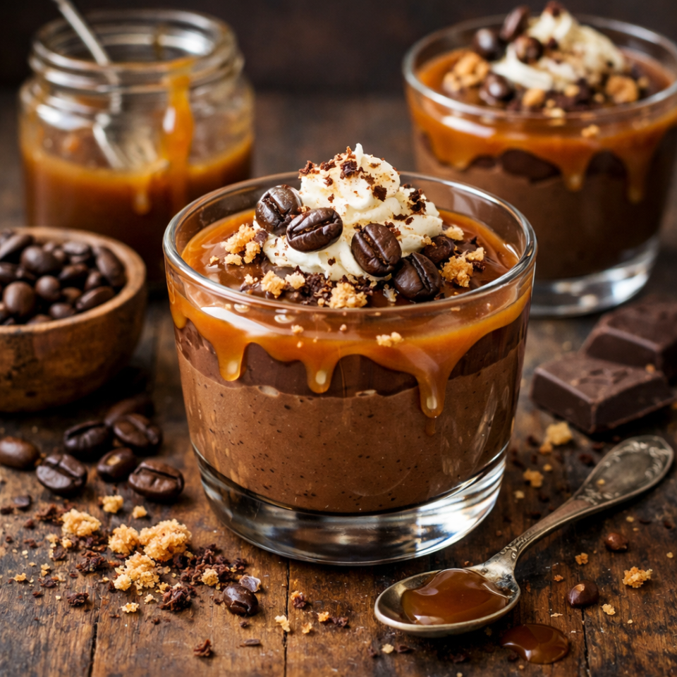 Чоколаден мус со кафе и карамел – десерт што се топи во уста