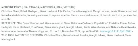 Иг-Нобеловите награди се селат во Цирих