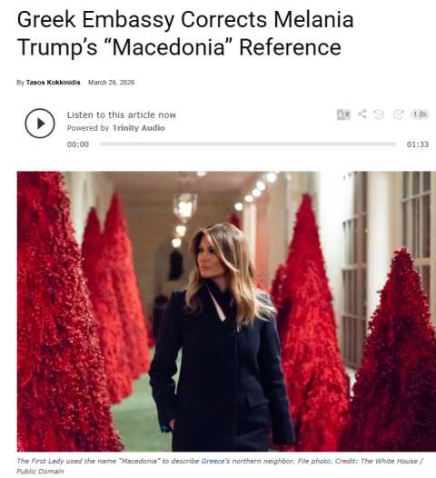 Кажа МАКЕДОНИЈА: Меланија Трамп ги расплака и разлути Грците