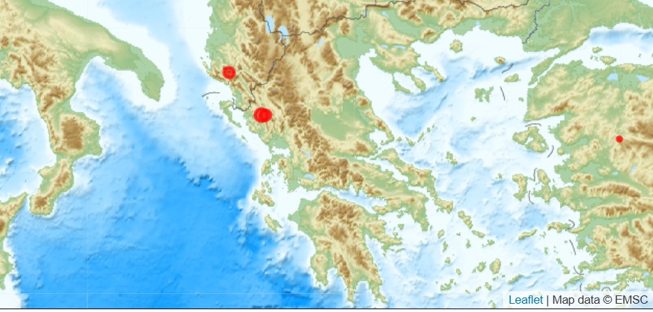 Три земјотреси од 4 до 4,6 степени регистрирани во близина на грчкиот град Јанина