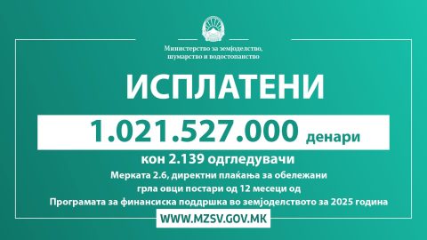 Трипуновски: Грижата кон овчарството ја покажуваме на дело